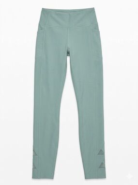 Mondetta Performance Luxury High Rise Leggings Sage Green Lattice Mesh S/P